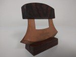 Dark Wood Handle Copper Blade Ulu Knife