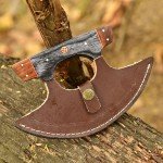Damascus Steel Ulu Knife - Alaskan Pizza Cutter