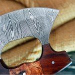 Handmade Damascus Ulu Knife for All Cooking Needs
