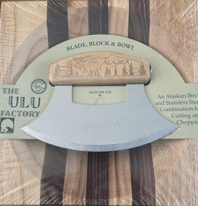 Ulu Factory Alaskan Knife and Bowl Set