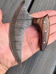 Hand Forged Damascus Ulu Knife with Sheath