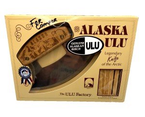 Alaska Ulu Knife with Birch Wood Stand