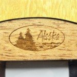 Tongass Alaska 6" Ulu Knife with Oak Stand