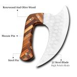 Handmade Damascus Steel Alaskan Ulu Knife with Sheath