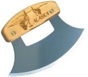 Birch Ulu Knife for Alaska Ice Fishing