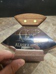 Alaska ULU Knife with Hardwood Handle & Stand