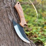Alaska Ulu Carbon Steel Skinning Knife with Sheath