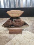Alaska ULU Knife with Hardwood Handle & Stand