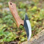 Alaska Ulu Carbon Steel Skinning Knife with Sheath