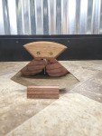 Alaska ULU Knife with Hardwood Handle & Stand