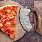Handmade Damascus Steel Ulu Knife with Sheath