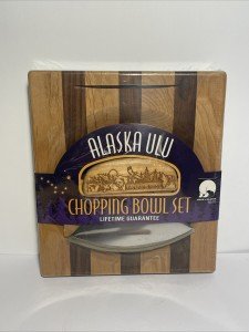 Alaskan Ulu Knife Chopping Board Bowl Set