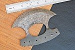 Handmade Damascus Steel Ulu Knife Blade 2516