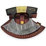 Damascus Steel Ulu Knife with Bone Handle
