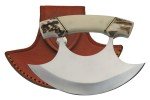 Rite Edge Stag Bone Ulu Fixed Blade Knife