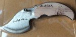 Alaska Scrimshaw Handle Pocket Ulu Knife