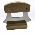 Alaska Wood Handle Ulu Knife with Sheath