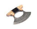Hand Forged Damascus ULU Knife with Sheath