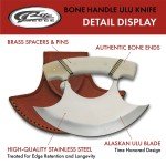 Rite Edge Ulu White Bone Fixed Blade Knife