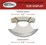 Rite Edge Ulu White Bone Fixed Blade Knife
