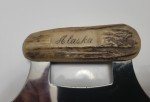 Alaska Ulu Knife with Antler Bone Base