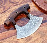 Personalized Hand Forged Damascus Steel ULU Chef Knife