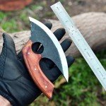 7-Inch Carbon Steel Ulu Knife with Sheath