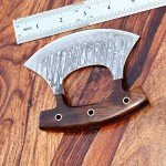 Personalized Hand Forged Damascus Steel ULU Chef Knife