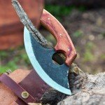 7-Inch Carbon Steel Ulu Knife with Sheath