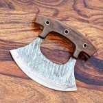 Personalized Hand Forged Damascus Steel ULU Chef Knife