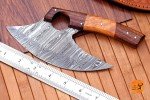 Custom Handmade Damascus Steel Ulu Chef Knife