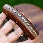 Personalized Hand Forged Damascus Steel ULU Chef Knife