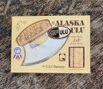Birch Wood Ulu Knife with Display Stand - 1993