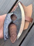 Carbon Steel Alaskan Ulu Knife for Kitchen & Outdoors