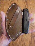 Custom Ulu Knife with Leather Case - Marengo IA