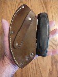 Custom Ulu Knife with Leather Case - Marengo IA
