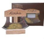 Alaska Ulu Knife with Etched Map Blade