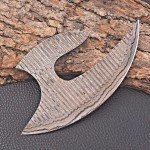 Custom Handmade Damascus Steel Ulu Knife Blank