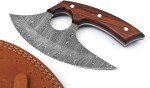Damascus Steel Ulu Knife for Chopping and Boning