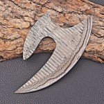 Custom Handmade Damascus Steel Ulu Knife Blank