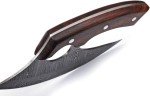 Damascus Steel Ulu Knife for Chopping and Boning