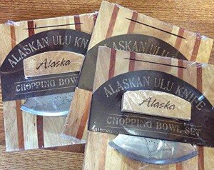 Alaska Ulu Knife with Chopping Bowl Set