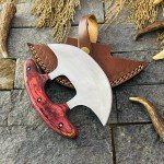 Custom Ulu Knife Pizza Cutter with Sheath