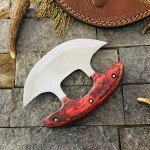 Custom Ulu Knife Pizza Cutter with Sheath