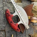Custom Ulu Knife Pizza Cutter with Sheath
