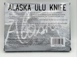 Engraved Bear Alaska ULU Knife with Wooden Stand