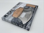 Engraved Bear Alaska ULU Knife with Wooden Stand