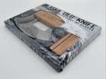 Engraved Bear Alaska ULU Knife with Wooden Stand