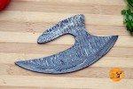 Handmade Damascus Steel Ulu Knife Blank Blade