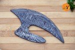 Handmade Damascus Steel Ulu Knife Blank Blade